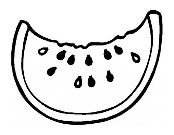 Картинка Арбуз раскраска