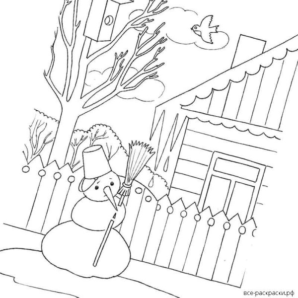 Весенние ручейки раскраска для детей