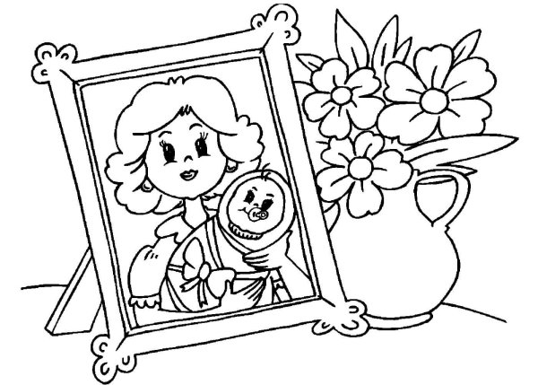 Картинки раскраски с днем рождения мама