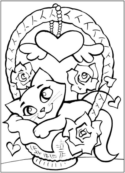 Раскраска сердечко