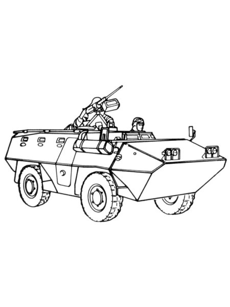 Раскраска БТР 80