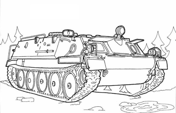 БТР раскраска