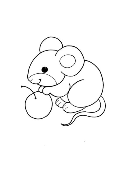 Мышонок раскраска