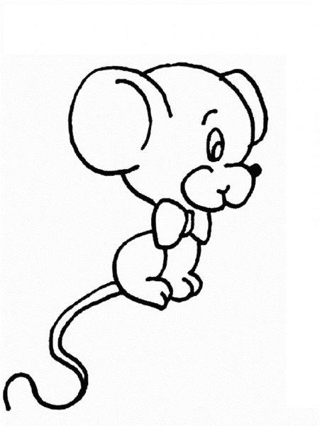 Мышь раскраска для детей