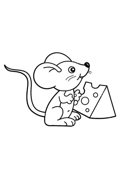 Раскраска мышка