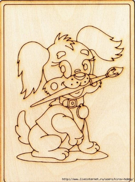 Раскрашивание рисунка на фанере рисунок