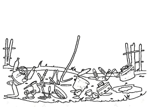 Чуковский Федорино горе раскраска