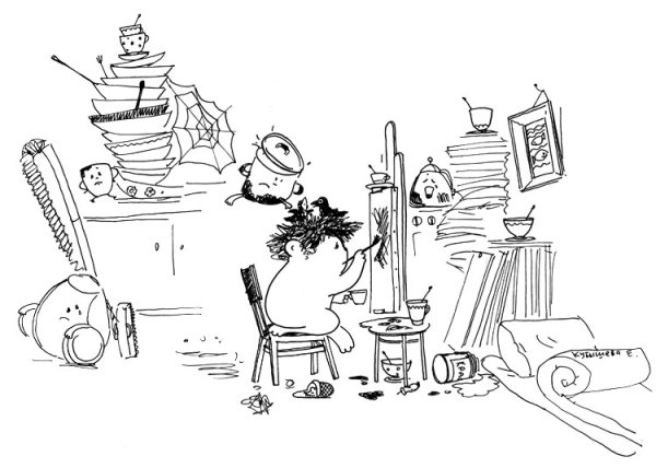 Раскраски по книгам Чуковского Федорино горе