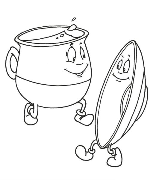 Федора из сказки Федорино горе раскраска