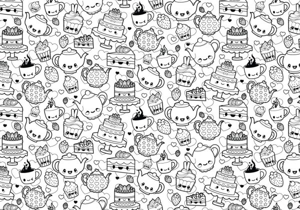 Милые зверюшки. Раскраска