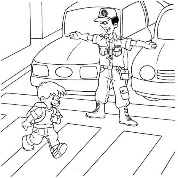 Раскраска ПДД