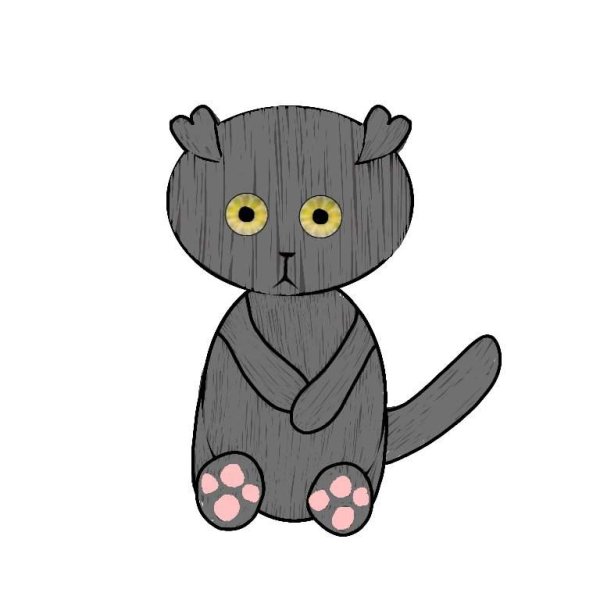 Раскраска котик Басик