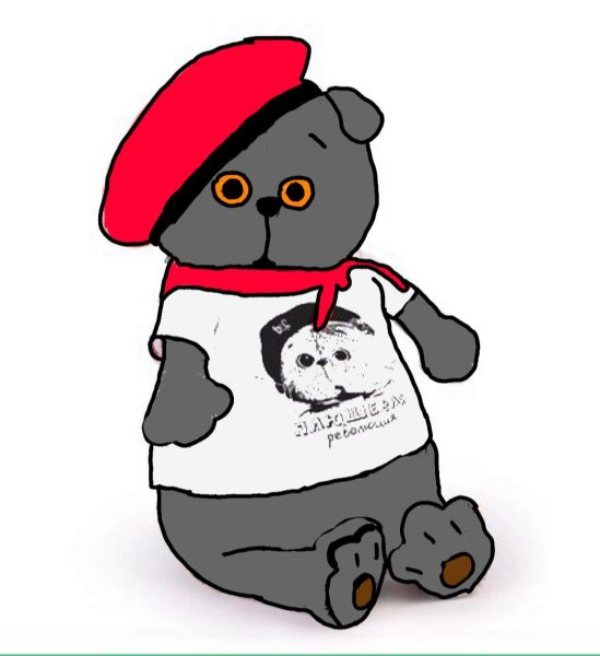 Кот Басик для срисовки