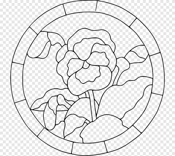 Витраж раскраска для детей