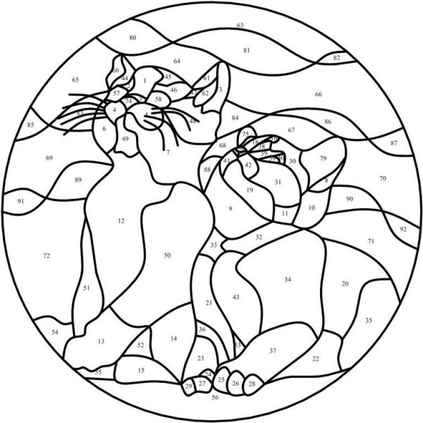 Витраж раскраска