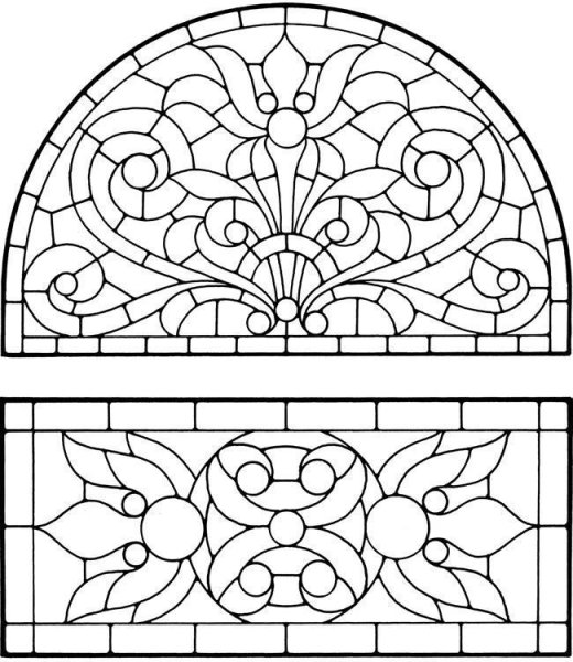 Витраж раскраска