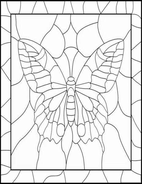 Трафарет для витража для детей