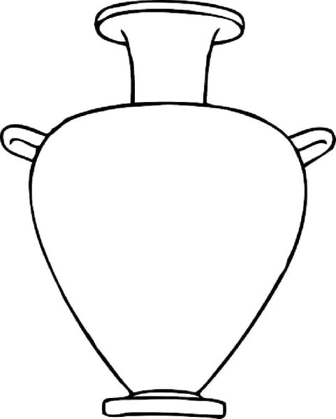 Ваза раскраска для детей