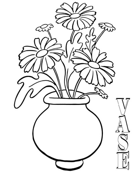 Цветы раскраска для детей