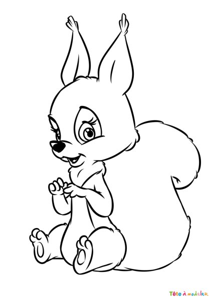 Белочка раскраска для детей