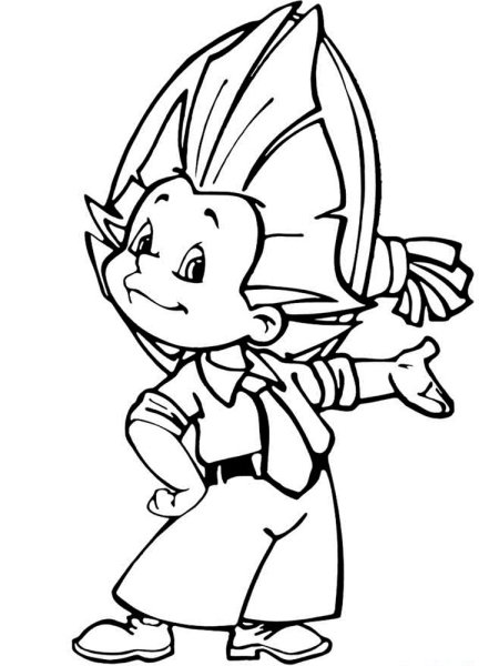 Герои Носова Незнайка раскраска