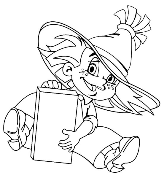 Незнайка раскраска для детей