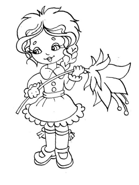 Незнайка и Синеглазка раскраска