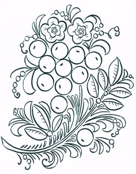 Хохлома раскраска