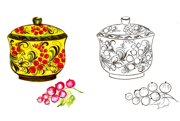 Петриковская роспись раскраска