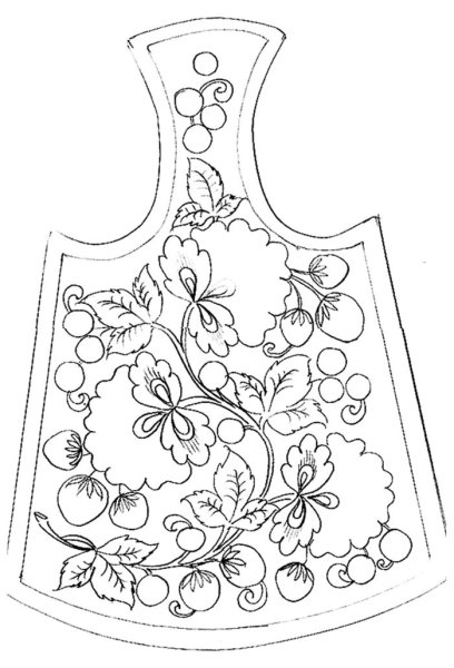 Петриковская роспись трафареты