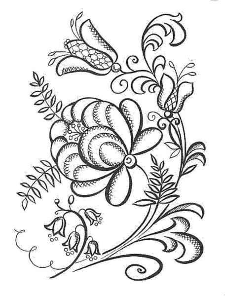 Хохлома узор раскраска