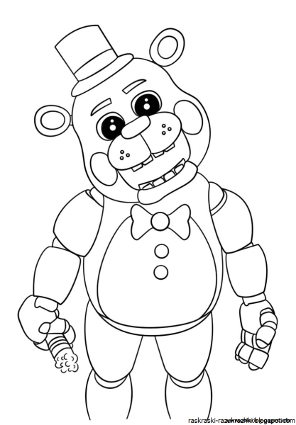 Фредди АНИМАТРОНИК раскраска