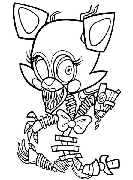 Раскраски Фокси из 5 ночей с Фредди