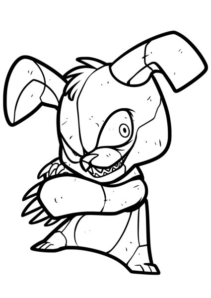 Раскраски ФНАФ 1 Бонни