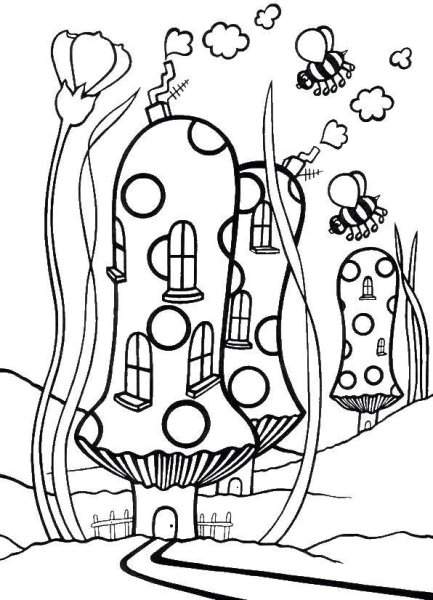 Город будущего раскраска