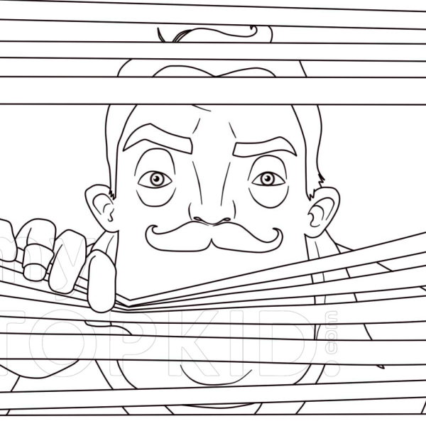 Дом привет сосед раскраска