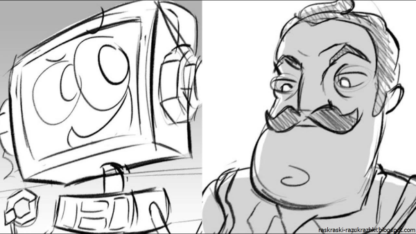 Привет сосед раскраска