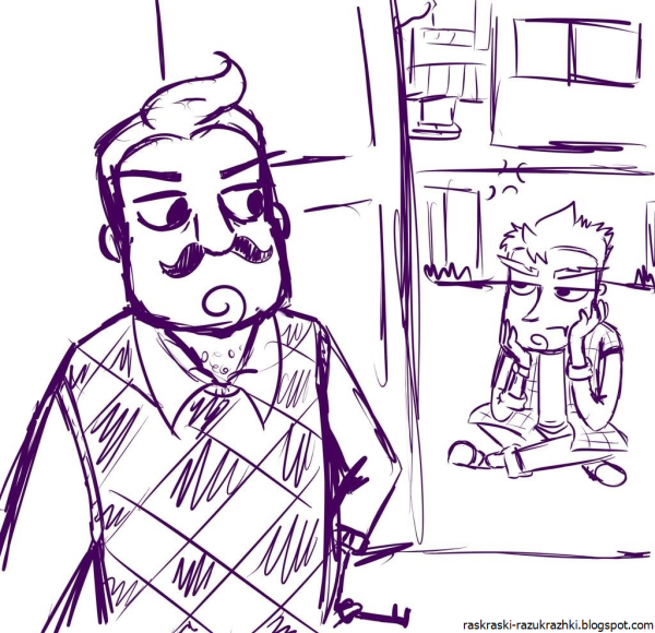 Игра привет сосед раскраска