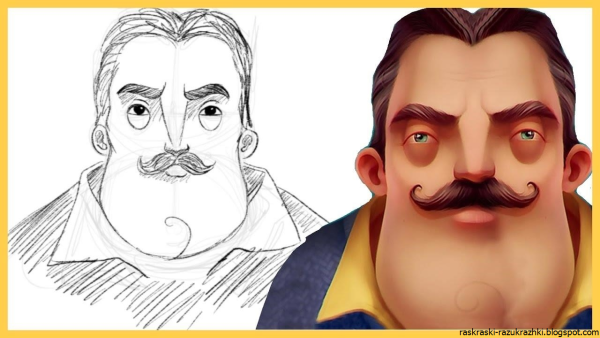 Привет сосед рисунки