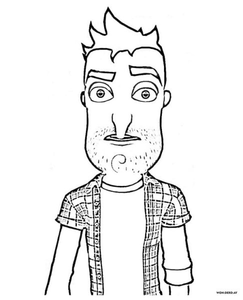 Раскраска из игры привет сосед