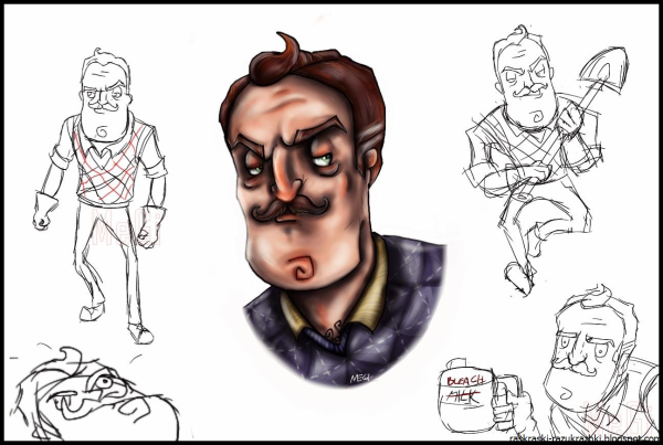 Привет сосед рисунки