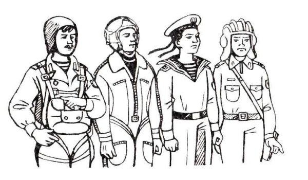 Солдат раскраска