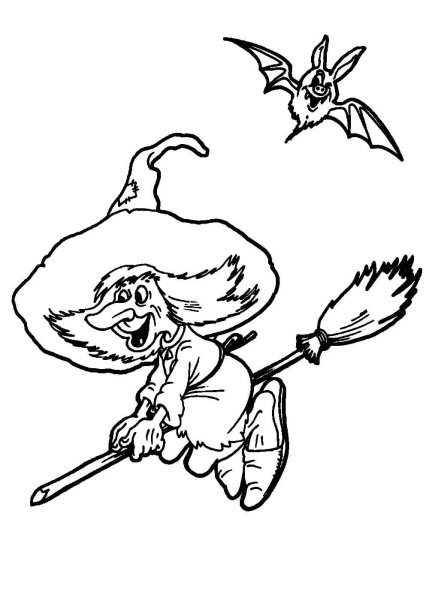 Баба Яга раскраска