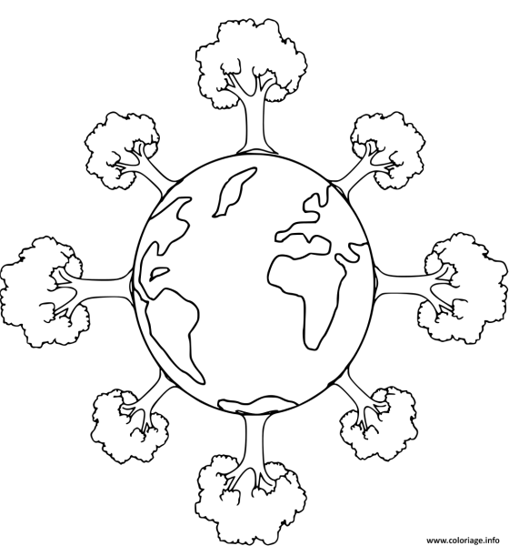 Всемирный день земли раскраска