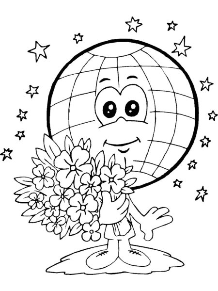 День земли раскраска