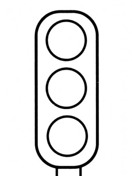 Светофор раскраска