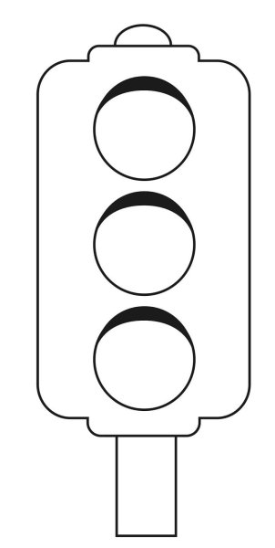 Раскраска "веселый светофор"