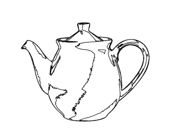 Чайник раскраска