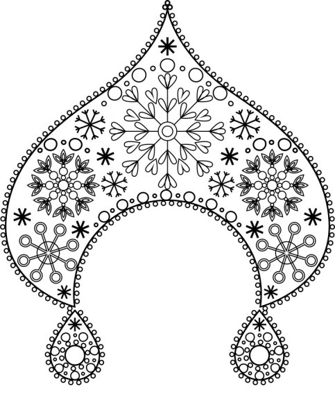 Кокошник раскраска