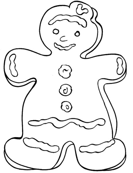 Пряник раскраска